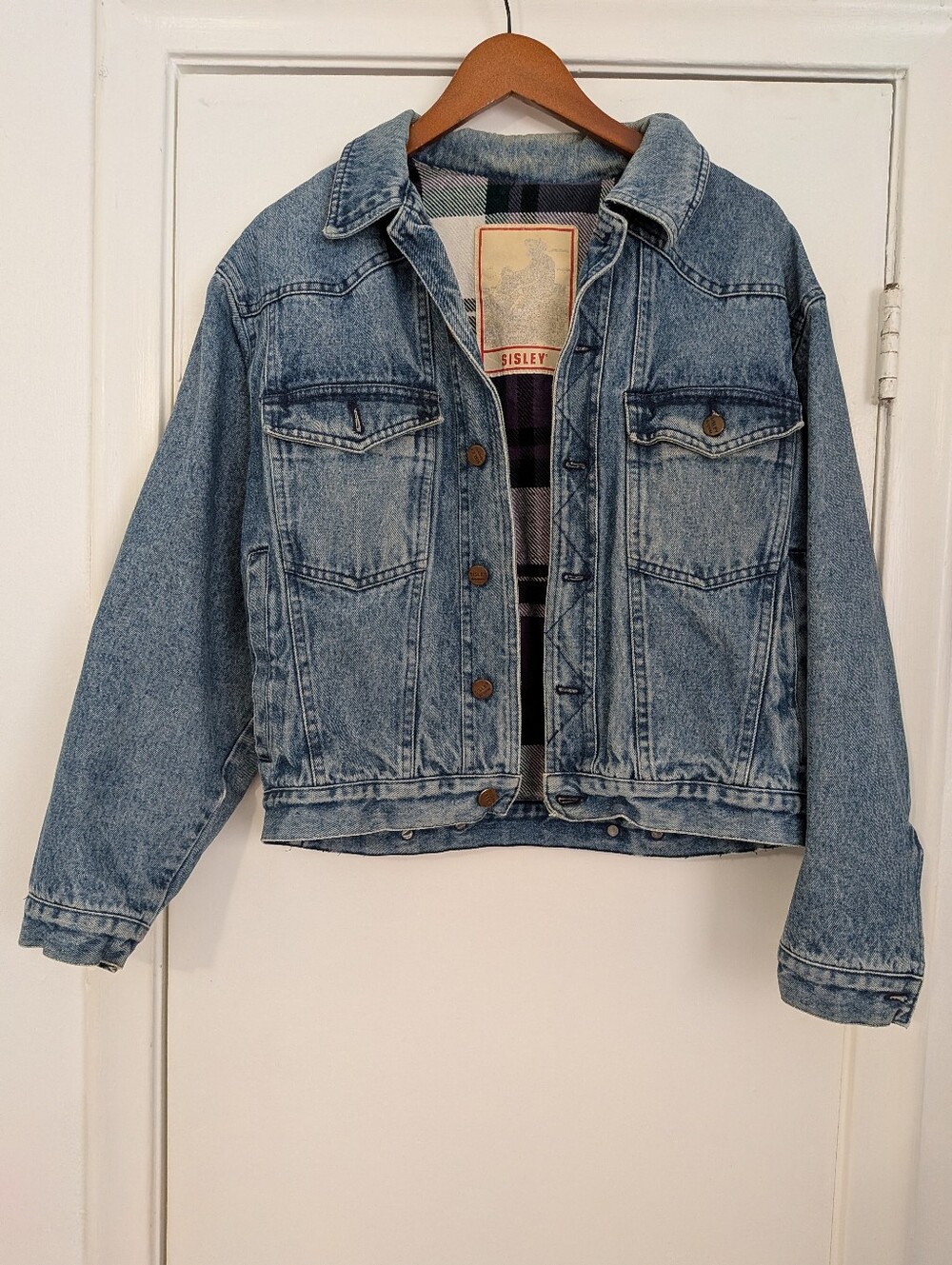 Sisley Blue Denim Jacket with Chest Pockets